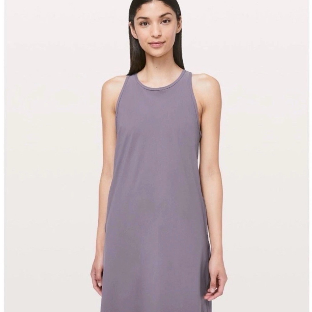 Lululemon Early Morning Sleeveless Mini Dress In Dusty Lavender